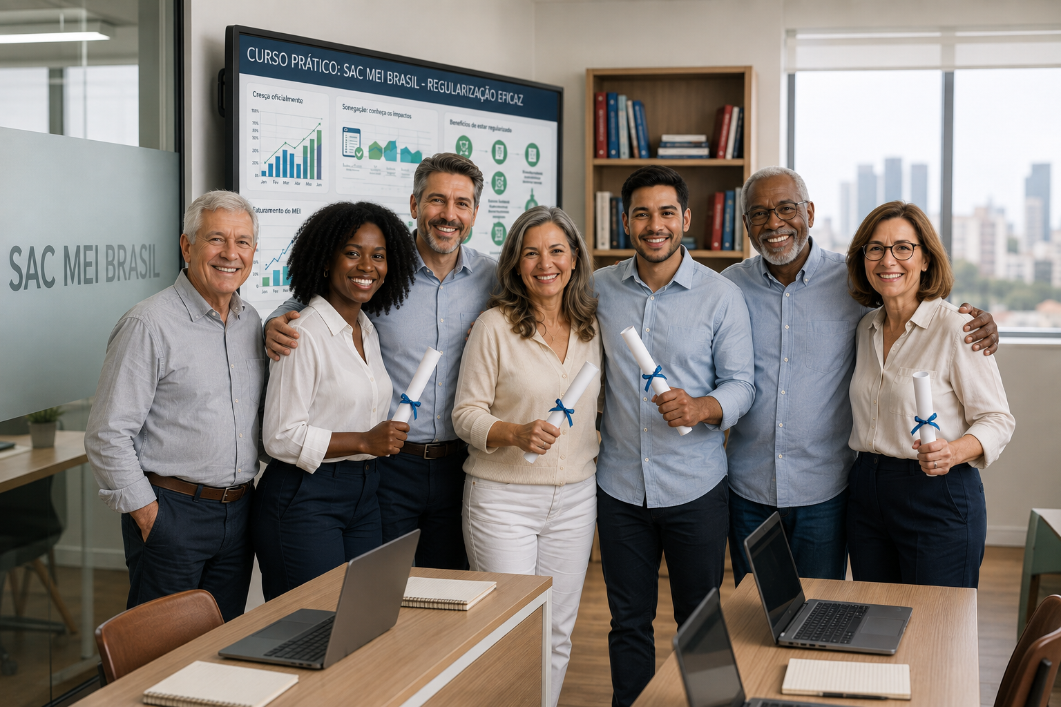 Alunos da Escola MEI Brasil
